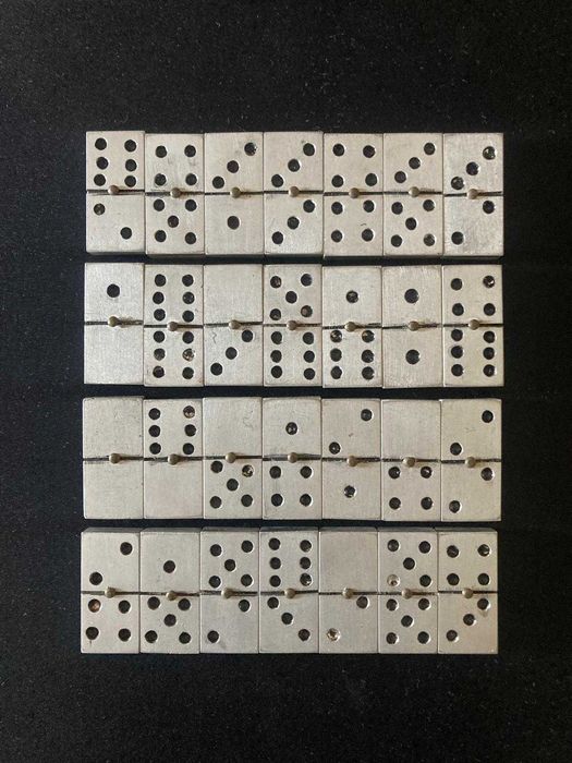 Jogo de Dominó em metal Vintage – CHABRIÈRES & CIE – Made in Japan