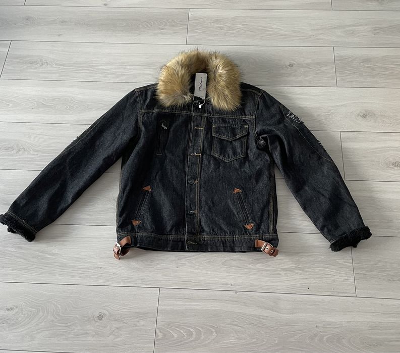 Джинсова куртка з хутром
