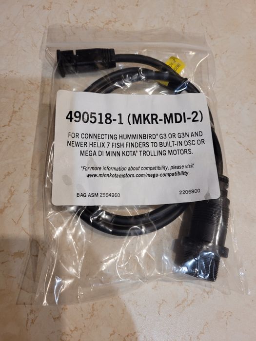 Oryginalny kabel do echosondy.  Humminbird MKR-MDI-2