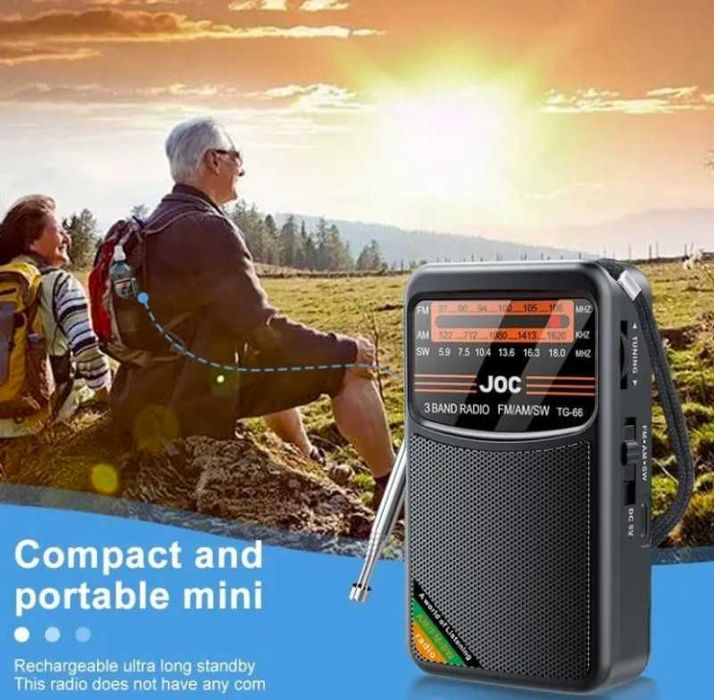 Компактне АВАРІЙНЕ РАДІО на акумуляторі 24год.