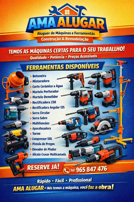 ALUGUER FERRAMENTAS/MAQUINAS