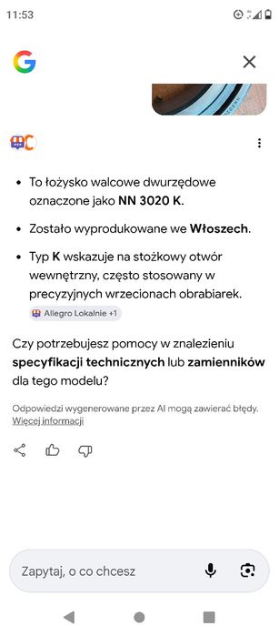 Łożysko Made Italy NN3020 K