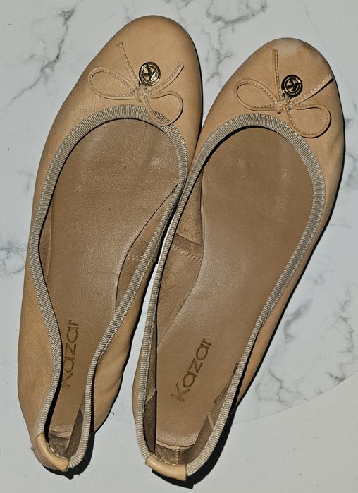 baleriny Kazar 38-38,5  w kolorze camel skórzane skóra