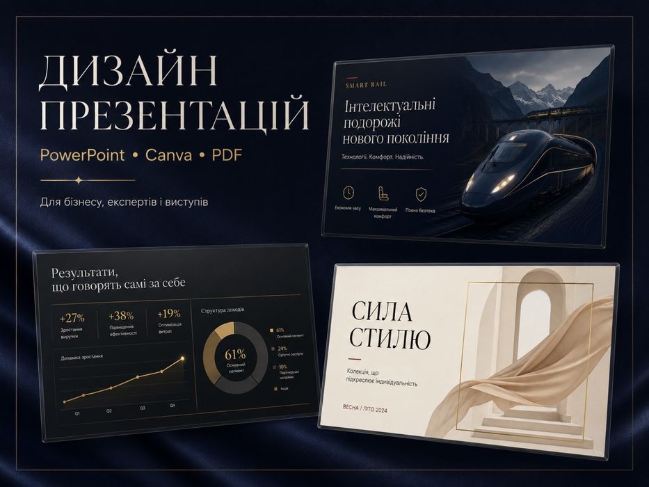 Дизайн презентацій | PowerPoint, Canva, PDF