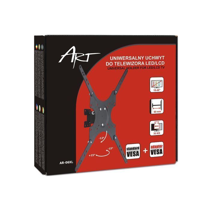 Uchwyt do telewizora 19-46'' 35kg ścienny regulowany wieszak AR-06XL