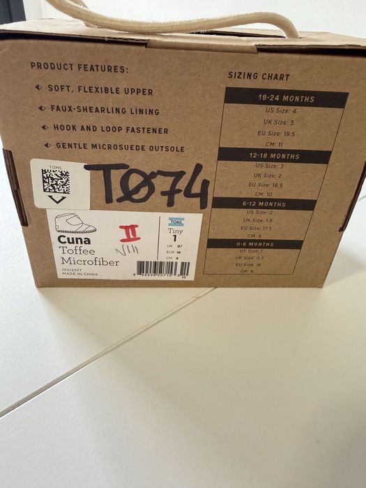 Pantufas TOMS Tiny Cuna Tam 16