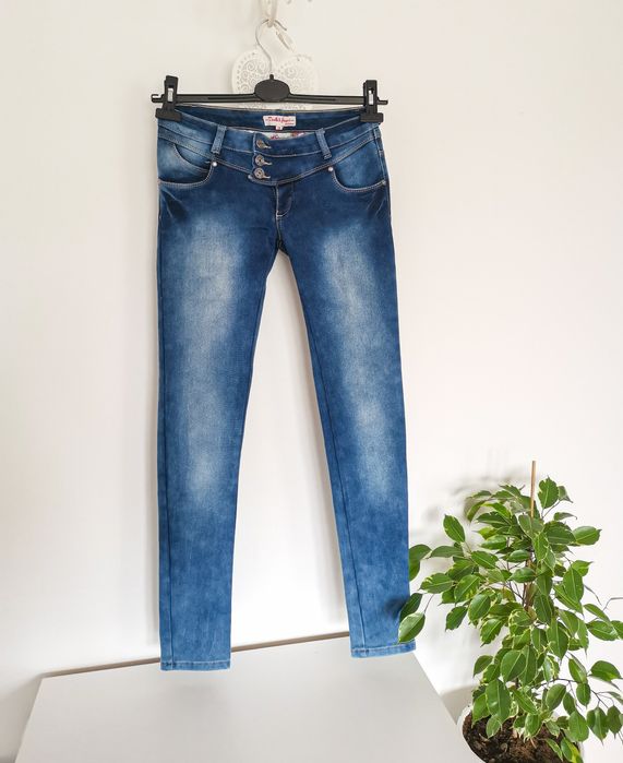 Spodnie, jeansy, rurki, marmurki 38/M biodrówki