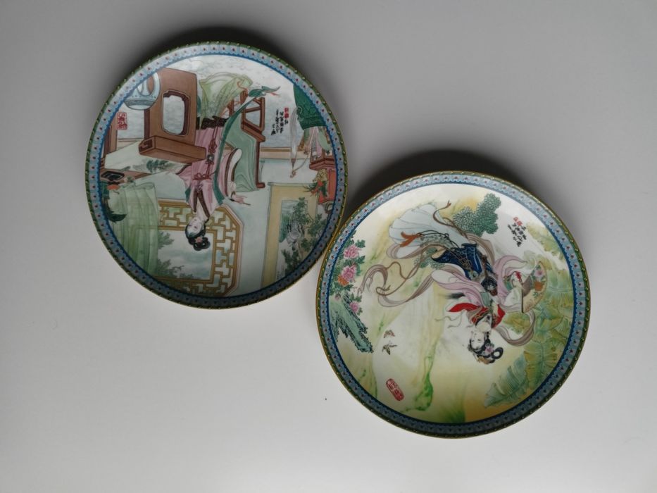 Zestaw talerzy Azjatyckich chińskich pao chai Red maison