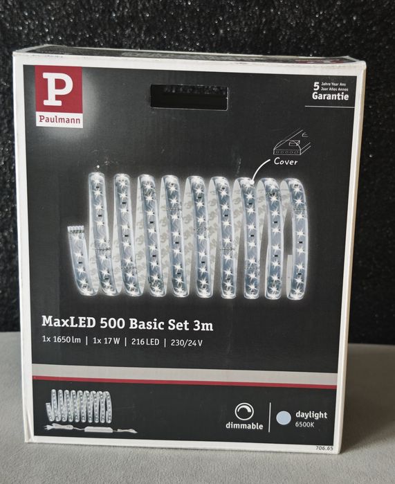 NOWY Zestaw taśma LED Paulmann MaxLED 500 3m 6500K Ściemnialny (Fabrycznie zapakowany)