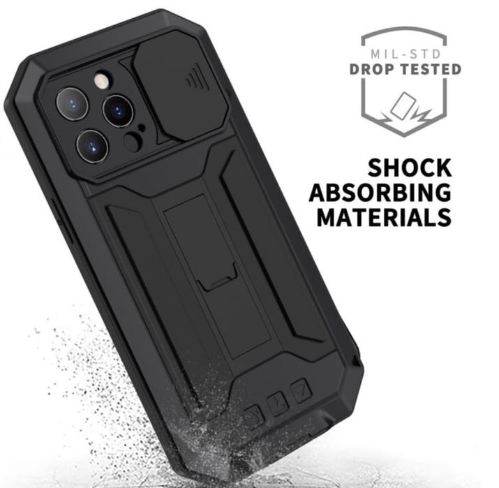 Plecki do IPhone'a 13 Pro Etui z podpórką przesuwaną osłoną obiektywu