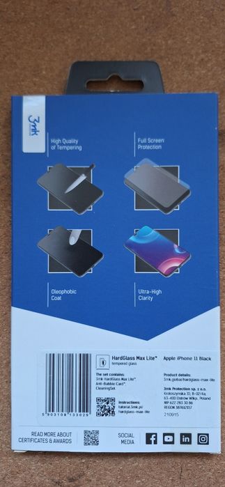 Szkło hartowane na Apple iPhone 11 - 3mk HardGlass Max Lite