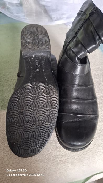 Skórzane, lekko ocieplane botki Gabor