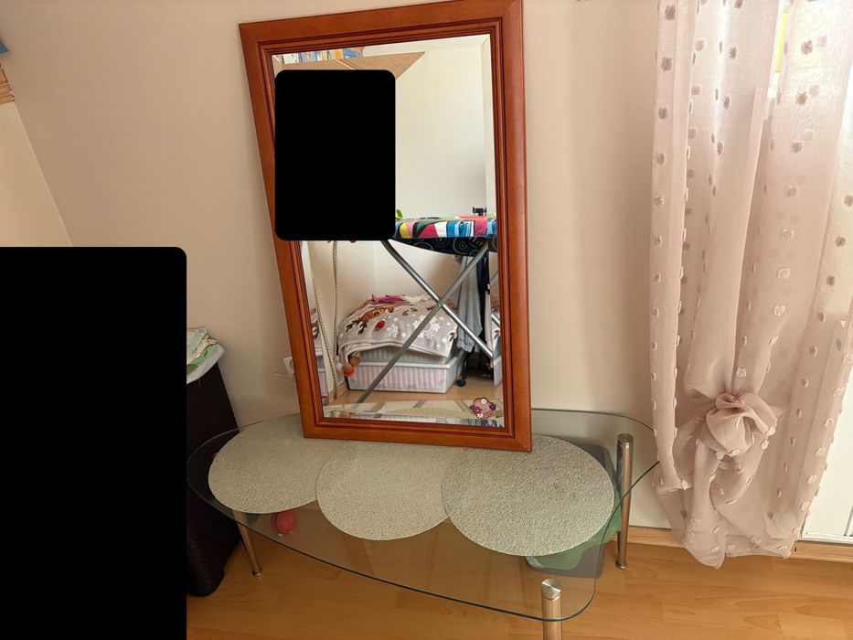 Lustro 600×100 cm - drewniana, solidna rama