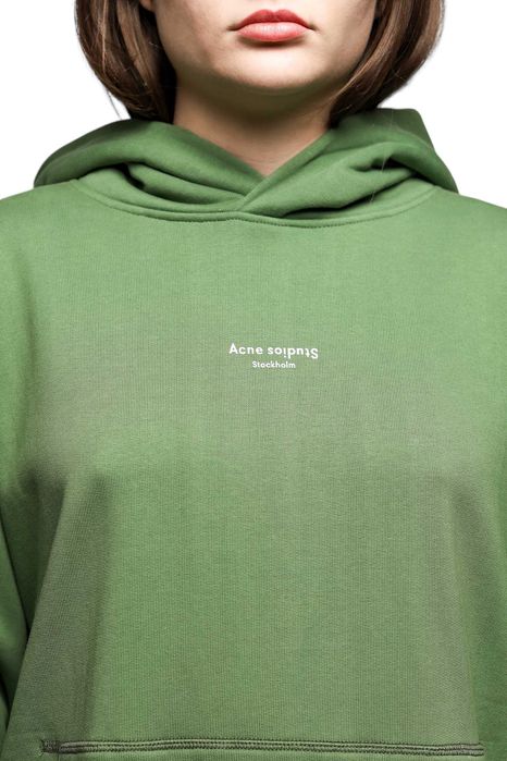 Худі Acne Studios Franklin Reverse Logo Hoody Green