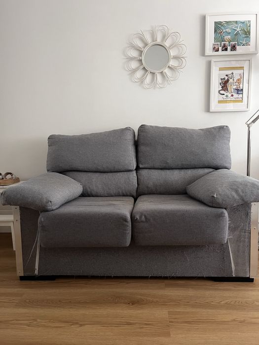 Sofa 2 lugares cinzento