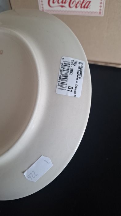 Coca Cola Bolesławiec talerz talerzyk ceramika porcelana