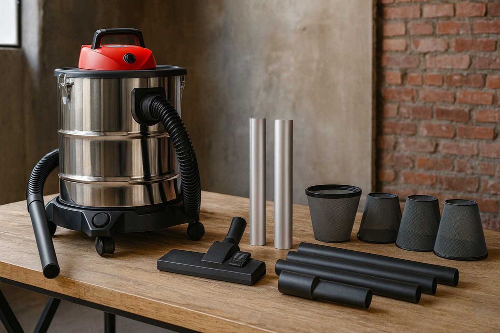 Nowy Odkurzacz Przemysłowy 20L Bezworkowy 2000W Do Popiołu Gruzu