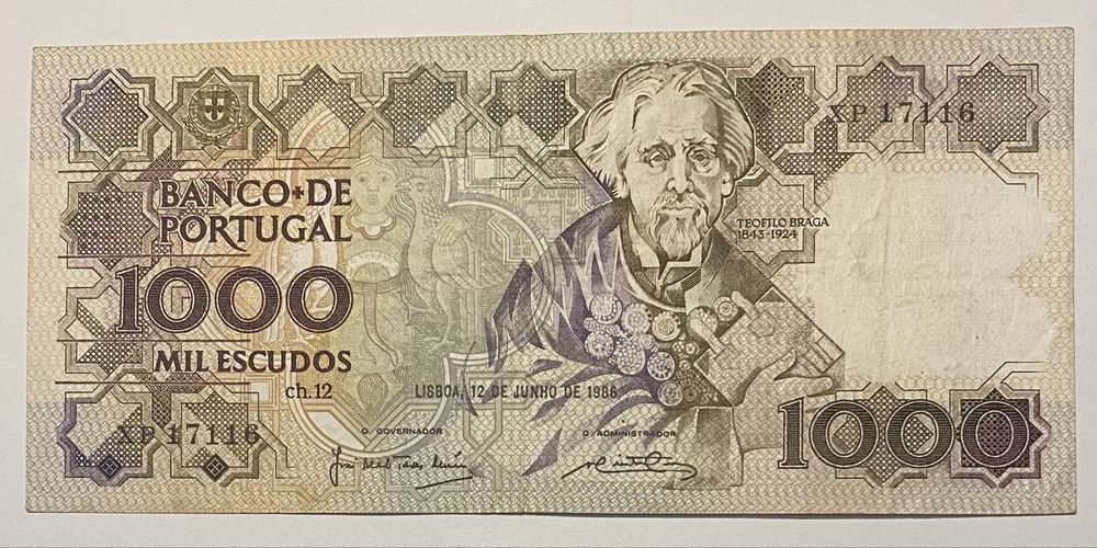 Nota 1133 - Mil Escudos 1986