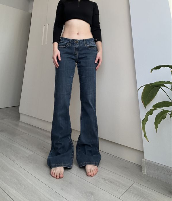 Джинсы низкая средняя талия клеш bootcut flared винтаж 2000s 90s 38 40