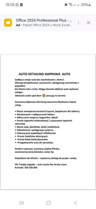 Auto detailing Mycie,polerowanie,woskowanie,odkurzanie