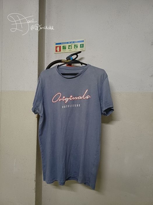 T-shirt | Jack & Jones/Primark | Light Blue | L | 2020s