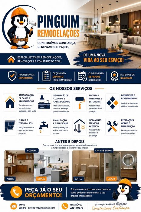 Restaurações de interiores e exteriores