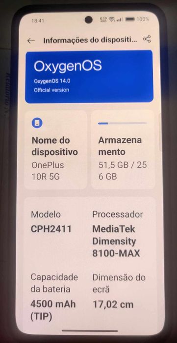 OnePlus 10 R  12Gb / 256Gb memória 5G

Telemóvel usado durante um ano