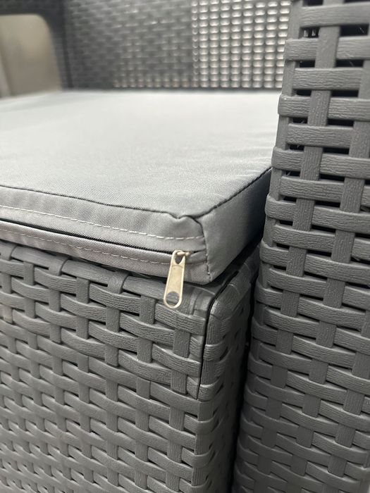 Nowe Meble ogrodowe Tarasowe komplet WYPOCZYNKOWY technorattan SZARY