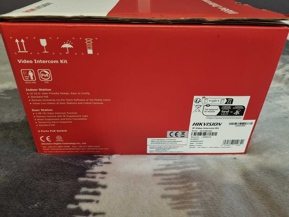 Wideodomofon Domofon Hikvision IP KIS 602 B Dom Biuro Firma Placówka