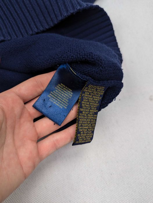 Polo Ralph Lauren niebieski sweter halfzip L