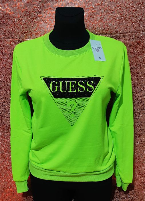 Zielona bluza damska bez kaptura S M L XL Guess wysyłka pobranie hit
