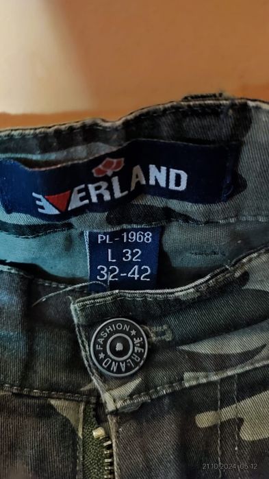 Bojówki Erland Fashion spodnie moro r.L/XLst..B.D.