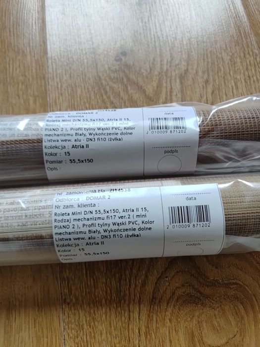 Roleta dzień i noc Atria 2 15   kolor brązowy Piano 2