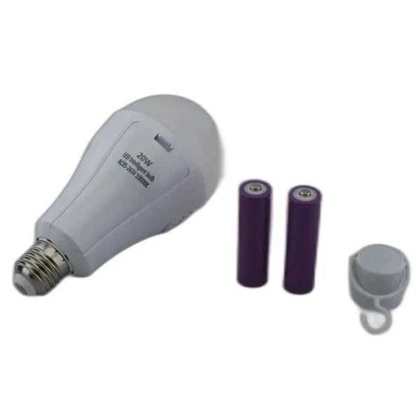 Светодиодная аварийная лампа Rainberg 2 АКБ 18650 20Вт с крючком Е27