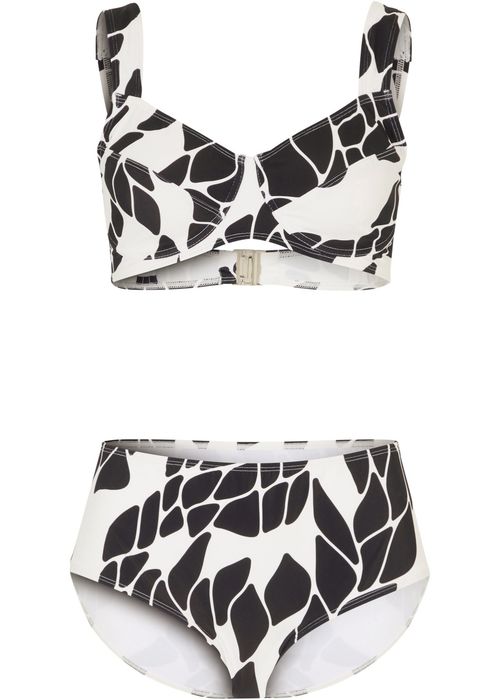 B.P.C bikini typu minimizer biało-czarne we wzory 44 (85E).