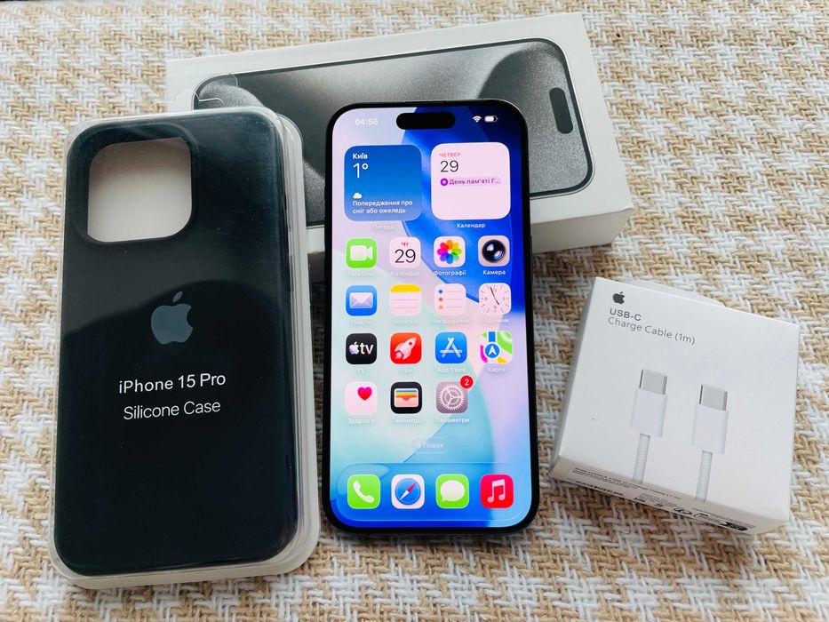 apple iphone 15 pro 128gb black titanium - купить мобильные
