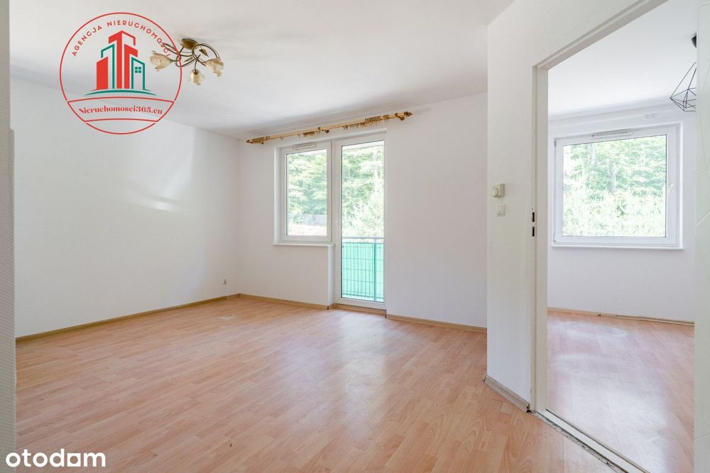 Nowe budownictwo, duży balkon, widok na las
