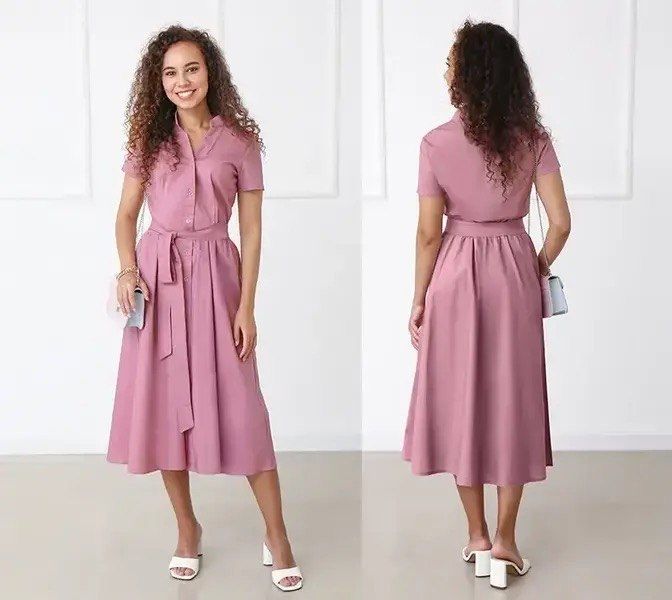 Сукня міді chemise від 42 до 52 розміри