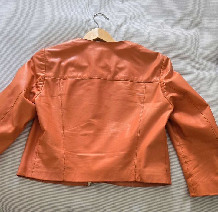 Blusão cabedal Massimo Dutti