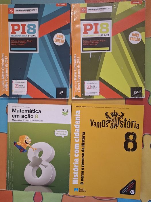 Vendo Manuais escolares ou livros de Fichas do 8°ano entre outros anos escolares