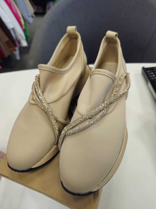 Sneakersy beżowe eleganckie blink lekkie r. 41,5 - 42 !!!
