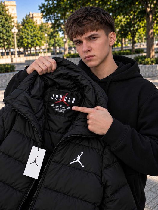 Черный Микро Пуховик Nike Jordan (НОВЫЙ)