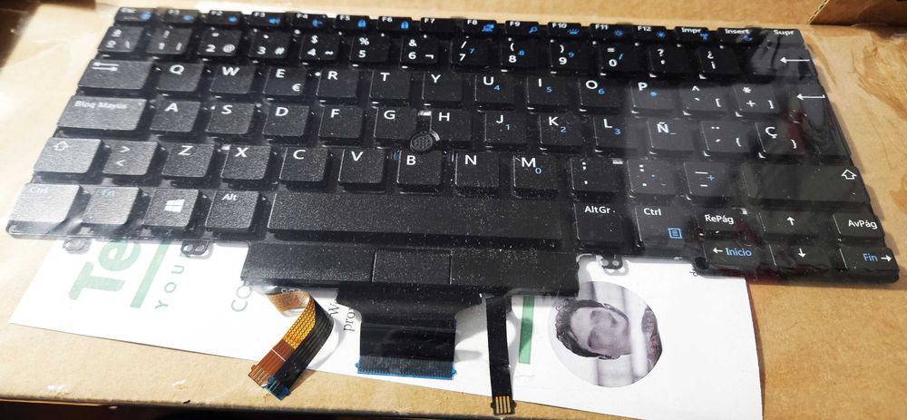 Zamienna Podśw.Klawiatura Hiszpański do Dell Latitude E5450,E7450