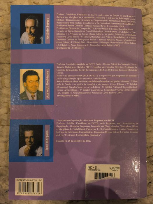 "Contabilidade e Finanças para a Gestão" José Rodrigues António Borges