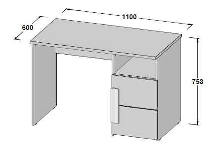 Biurko młodzieżowe Libelle 1100x600mm