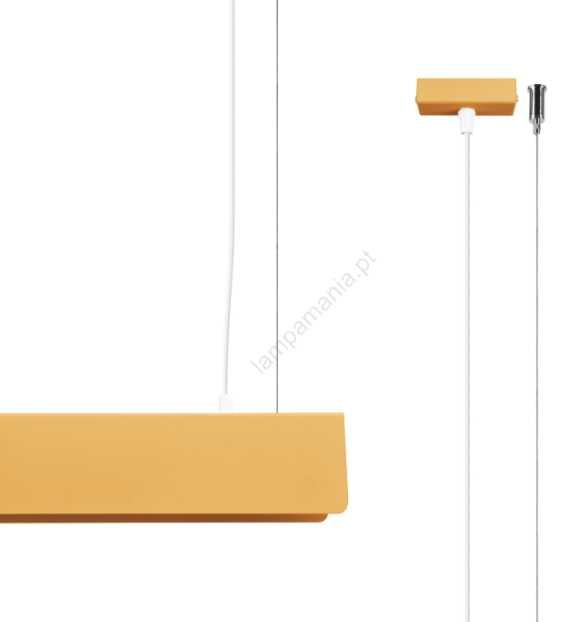 Candeeiro suspenso LED dourado
