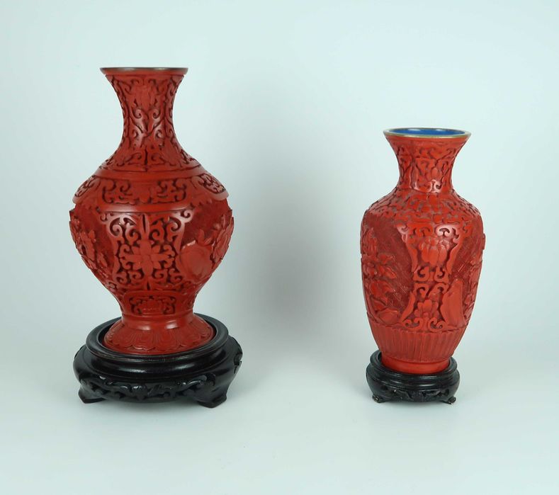 Jarras Cloisonné Cinnabar - China, CADA