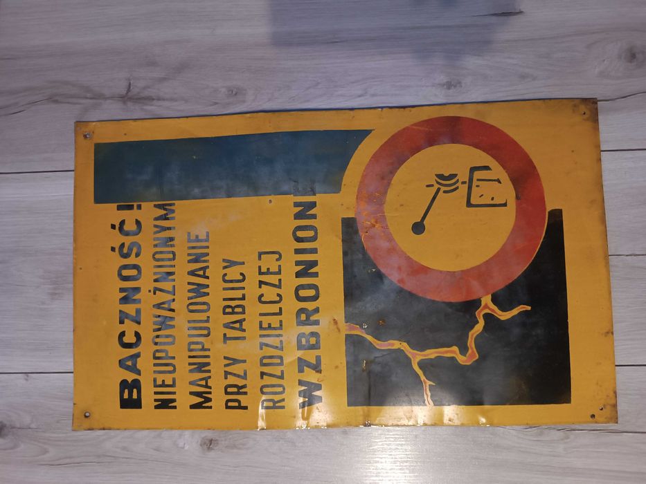 tablica BHP stara prl