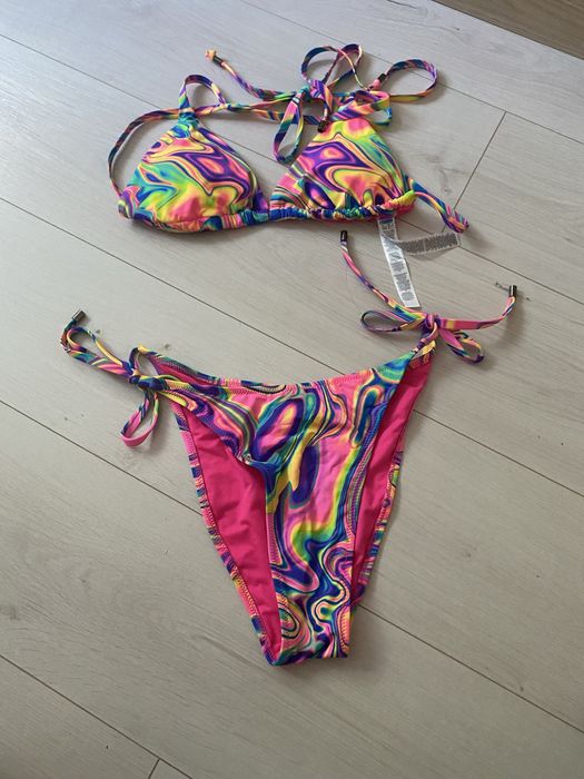 Raz założony kolorowy kostium kąpielowy bikini New Yorker L/xl