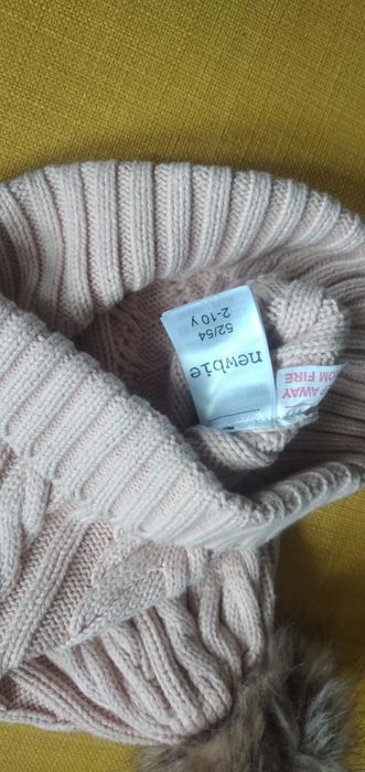 Bawełniana, przejściowa czapka dla dziewczynki